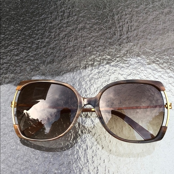 Calvin Klein sunglasses light brown horn color new - Picture 3 of 6